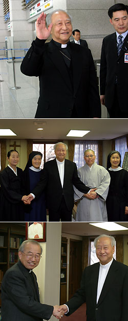 정진석 추기경, 서임식 참석차 출국